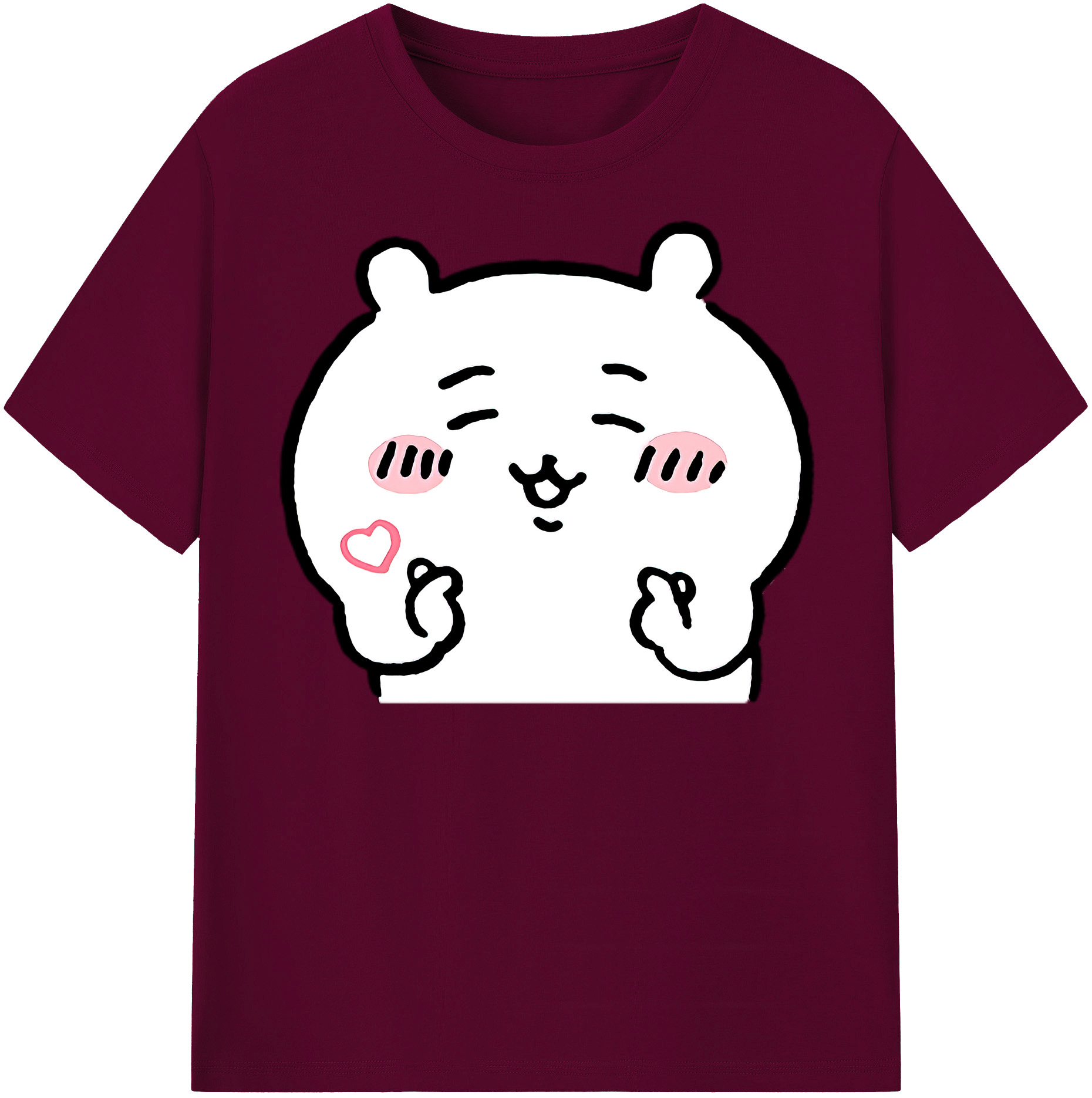 （画像用） ちいかわ ちいかわ Chii-kawa chiikawa レディースカジュアルプリントTシャツ（綿100％）